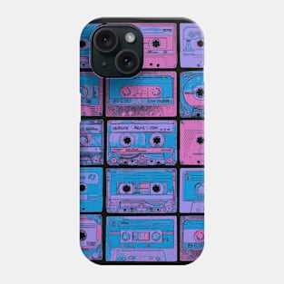 Cassette Tapes - Retro 80's 90's Analog Vinyl Music Blue Phone Case