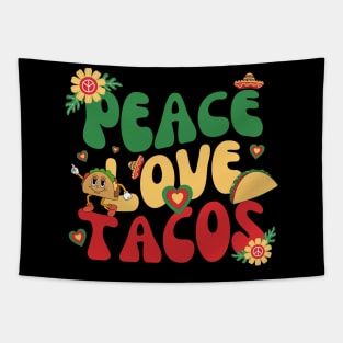 Peace Love Tacos Cinco De Mayo Tapestry