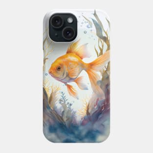 Fancy Pet Goldfish Watercolor Phone Case