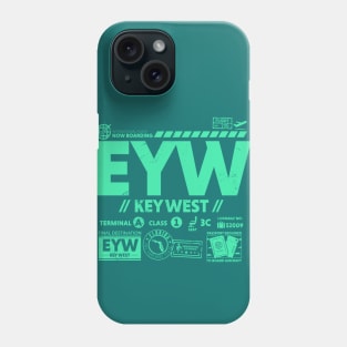 Vintage Key West EYW Airport Code Travel Day Retro Travel Tag Florida Phone Case