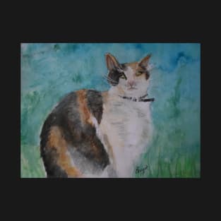 Next door's Cat in watercolour T-Shirt