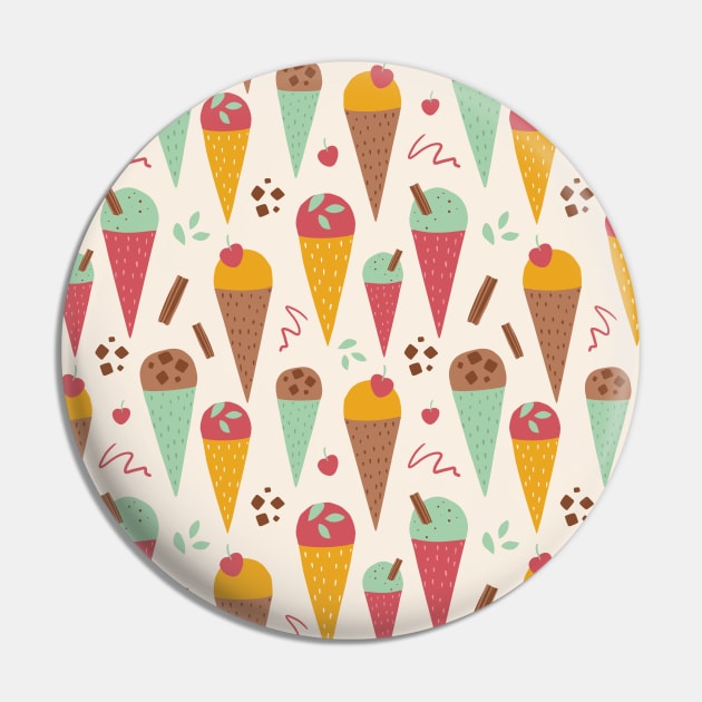Ice Cream Cones Pin by Salty Siren Studios