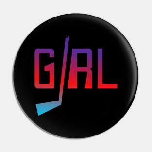 Hockey girl Pin