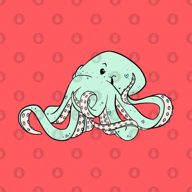 Seafoam Octopus by Maxineart