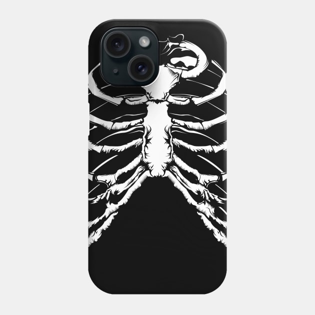 Skeleton Ribs Phone Case by lavdog