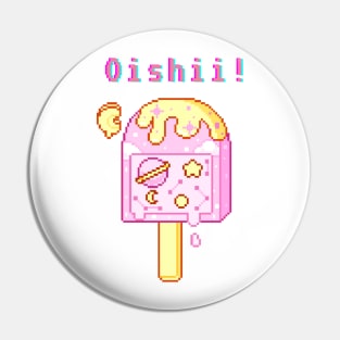 Kawaii Pixel Oishii Dream Dessert (Pink Galaxy Popsicle ) Pin