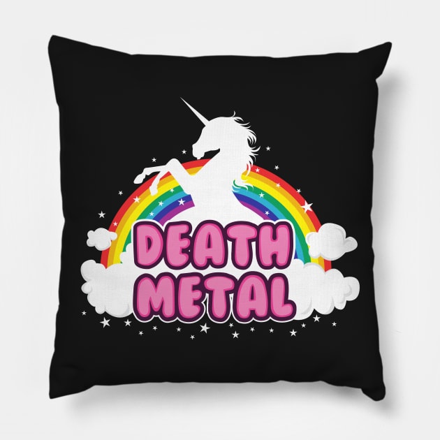 death metal parody funny unicorn Pillow by daizzy