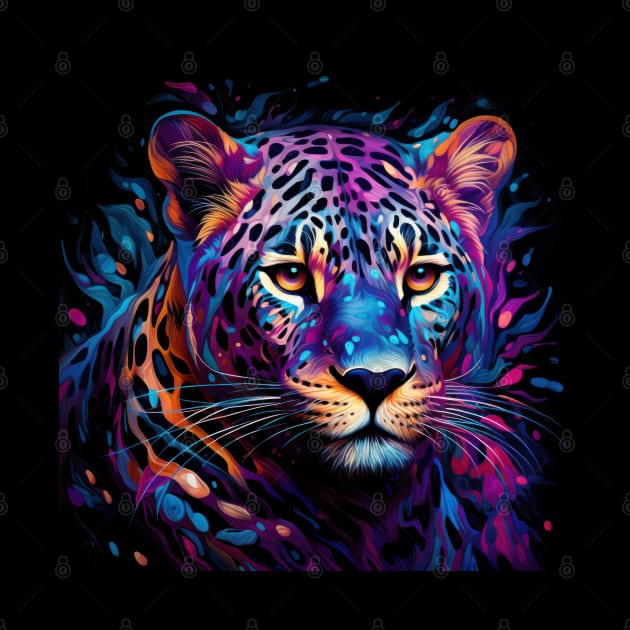 Neon Nature: The Psychedelic Leopard by TooplesArt