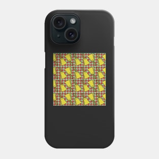 Red dots Green Background Handbell Pattern Phone Case