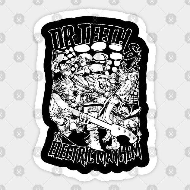 Black Sketch Electric Mayhem Concert - Electric Mayhem - Sticker