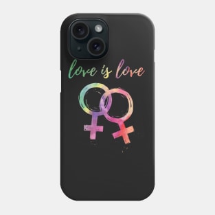 Love is Love Gay Femme Rainbow Phone Case