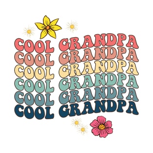 Groovy Floral Cool Grandpa Ideas Gift For Fathers Day New Grandpa T-Shirt