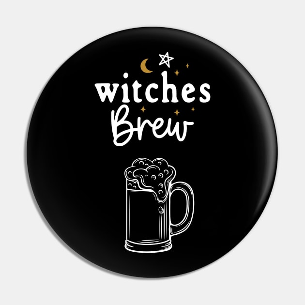 Witches Brew with Celestial Design and Beer Mug Pin by Apathecary