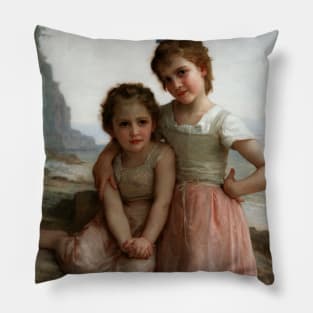 Sisters on the Shore by William-Adolphe Bouguereau Pillow