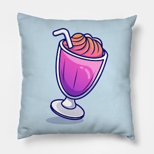 Milkshake Drink Cartoon Pillow