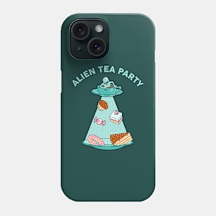 Alien tea party Phone Case