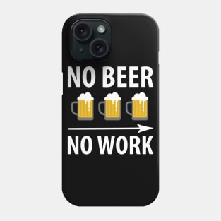 No Beer, No Work Phone Case