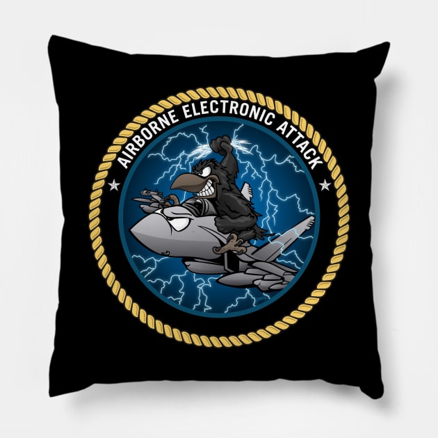 Airborne Electronic Attack Growler Cartoon Pillow by hobrath