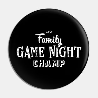 Family Game Night Champ Board Games and Meeples Addict Pin