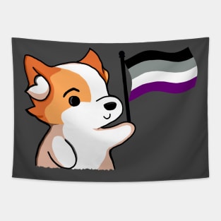 Asexual Pride - Corgi Version Tapestry