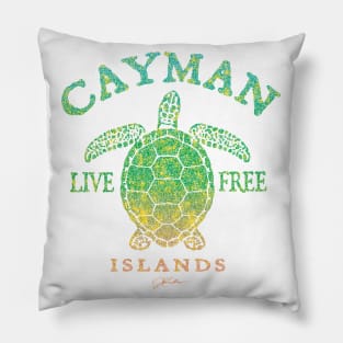 Cayman Islands Live Free Sea Turtle Pillow