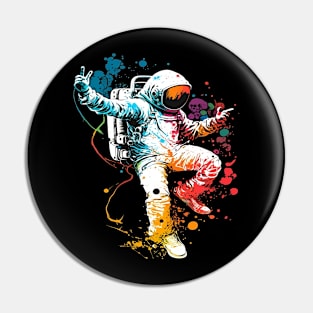 Astronaut Dancing in Space Pin