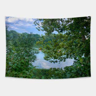 Central Park Lake Boats Manhattan NYC Tapestry