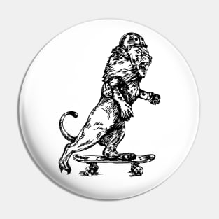 SEEMBO Lion Skater Skateboarding Skate Skateboard Skateboarder Pin