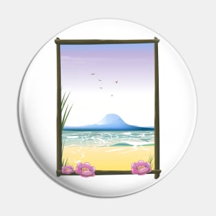 Tropical beach Pin