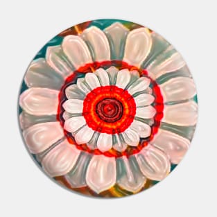 Red daisy Pin