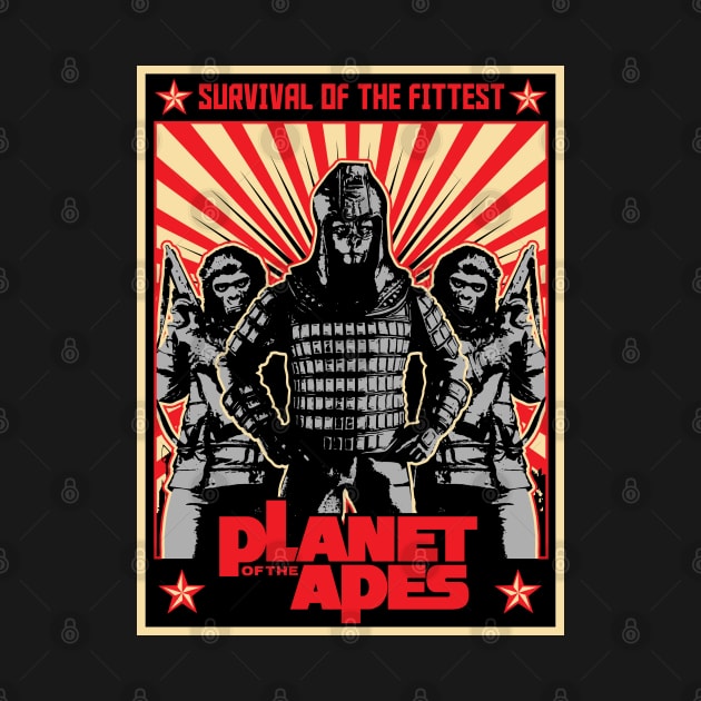 Planet of the Apes propaganda poster - 3.0 by KERZILLA