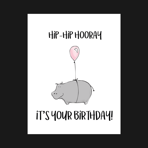 Hippo - Happy Birthday by trippyart