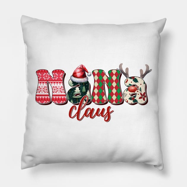 Nana Claus Pillow by MZeeDesigns