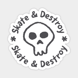 Skull Skate & Destroy Magnet