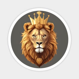 Regal Lion with Crown no.2 Magnet