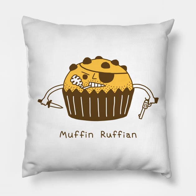 Muffin Ruffian Pillow by obinsun
