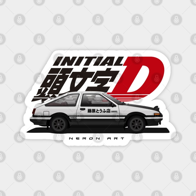 AE86 INITIAL D Magnet by Neron Art