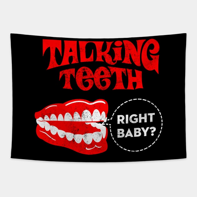 Vintage Yakity Yak Talking Teeth Tapestry by StudioPM71