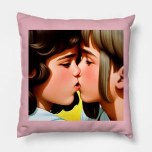 kissing girls Pillow