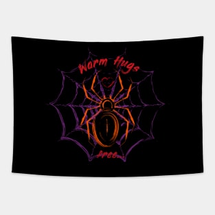 Grunge spider on spiderweb Tapestry