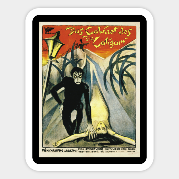 The Cabinet Of Dr Caligari Retro Movie Poster Dr Caligari Sticker Teepublic