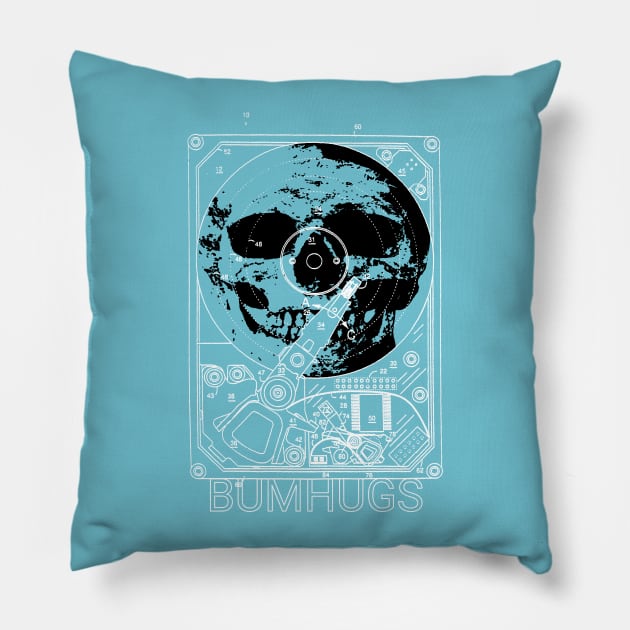 Hard Drive Skull Pillow by Joodls