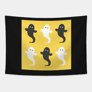 Yellow ghost t shirt design Tapestry