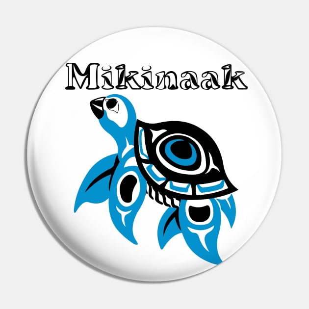 Snapping Turtle (Mikinaak) Pin by KendraHowland.Art.Scroll