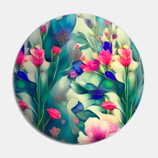 Floral Abstract Pattern Pin