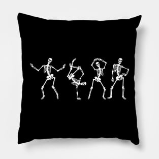 Skeletons enjoying halloween Pillow