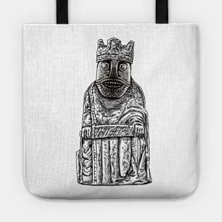 Oseberg Chess King: A Unique Twist on the Classic Lewis Chessmen Design Tote