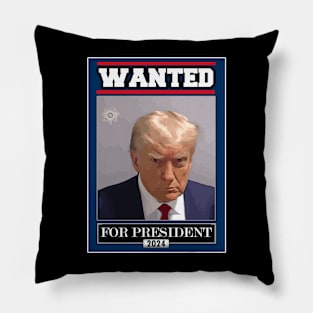 Trump Mugshot Vector Print Pillow