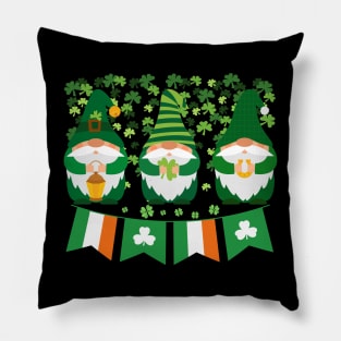Gnomies Ireland Flag St. Patrick's Day Pillow