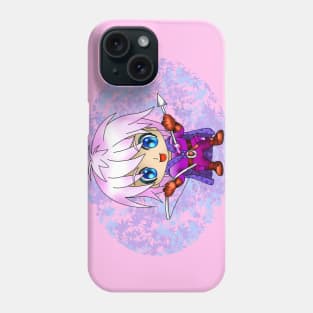 cute dnd elf archer in shades of pink and purple Phone Case
